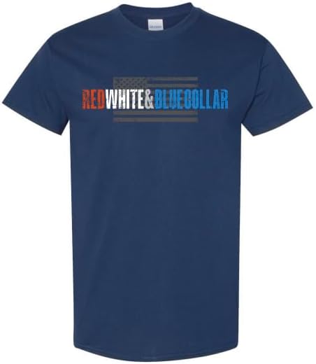 Officially Licensed Trade Marked® Men's Premium Short Sleeve T-Shirt, Bold Statement Tradesmen Graphic Tee - Navy\/Multi