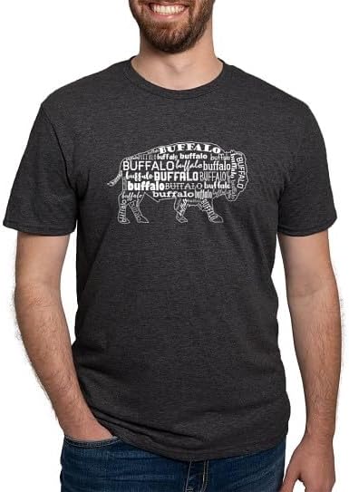 CafePress Buffalo Mens Tri Blend T Shirt Men's Deluxe Tri-Blend T-Shirt - Black
