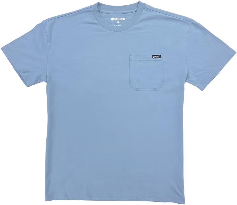 Buffalo Outdoors® Workwear Men's Heavyweight Pocket T-Shirt - Sky Blue