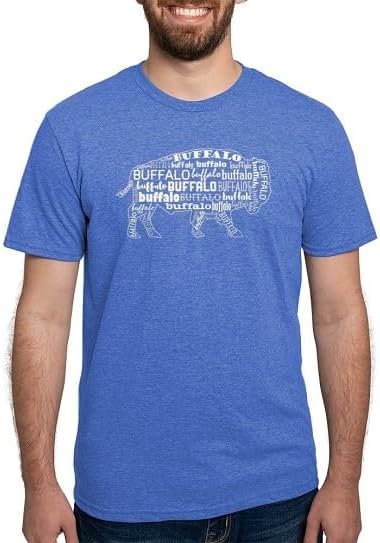 CafePress Buffalo Mens Tri Blend T Shirt Men's Deluxe Tri-Blend T-Shirt - Heather Blue