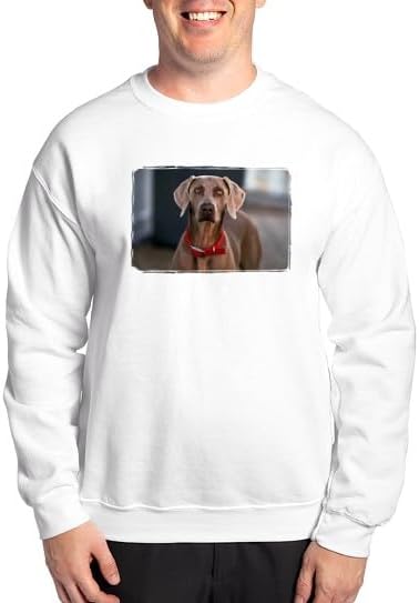 CafePress Weimaraner Sweatshirt Classic Crew Neck Light Sweatshirt - White