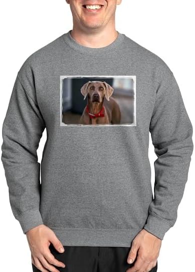 CafePress Weimaraner Sweatshirt Classic Crew Neck Light Sweatshirt - Graphite Gray
