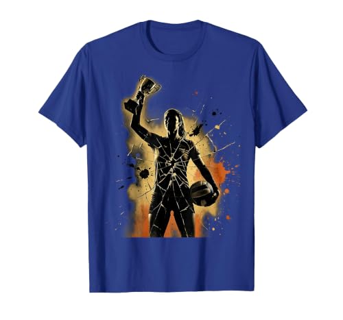 Mademark Men's Volleyball Mom Trophy and Ball Graphic T-Shirt - size chart