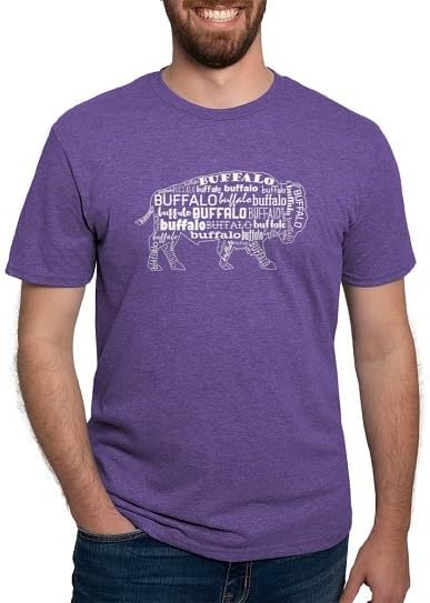 CafePress Buffalo Mens Tri Blend T Shirt Men's Deluxe Tri-Blend T-Shirt - Heather Purple