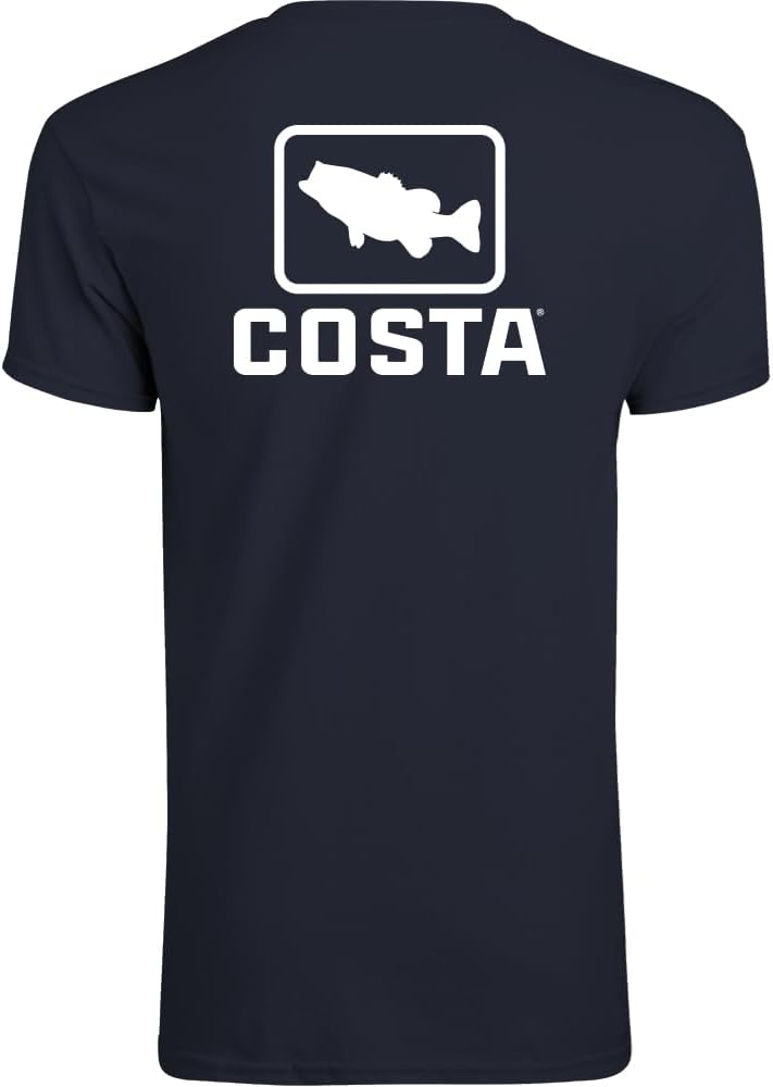 Costa Del Mar Men's Emblem Bass Short Sleeve Crewneck Tee - Navy