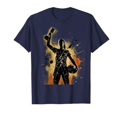 Mademark Men's Volleyball Mom Trophy and Ball Graphic T-Shirt - size chart