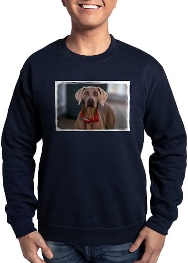 CafePress Weimaraner Sweatshirt Classic Crew Neck Light Sweatshirt - Navy