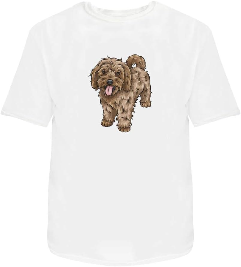Azeeda 'Ginger Cavapoo' Unisex Cotton T-Shirt (TA030791) - White