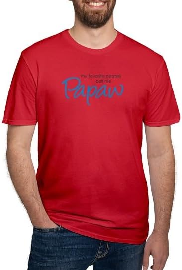 CafePress Favorite People Call Me Papaw Fitted T Shirt Men's Semi-Fitted Classic Cotton T-Shirt - Red