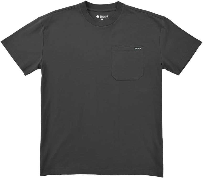 Buffalo Outdoors® Workwear Men's Heavyweight Pocket T-Shirt - Charcoal
