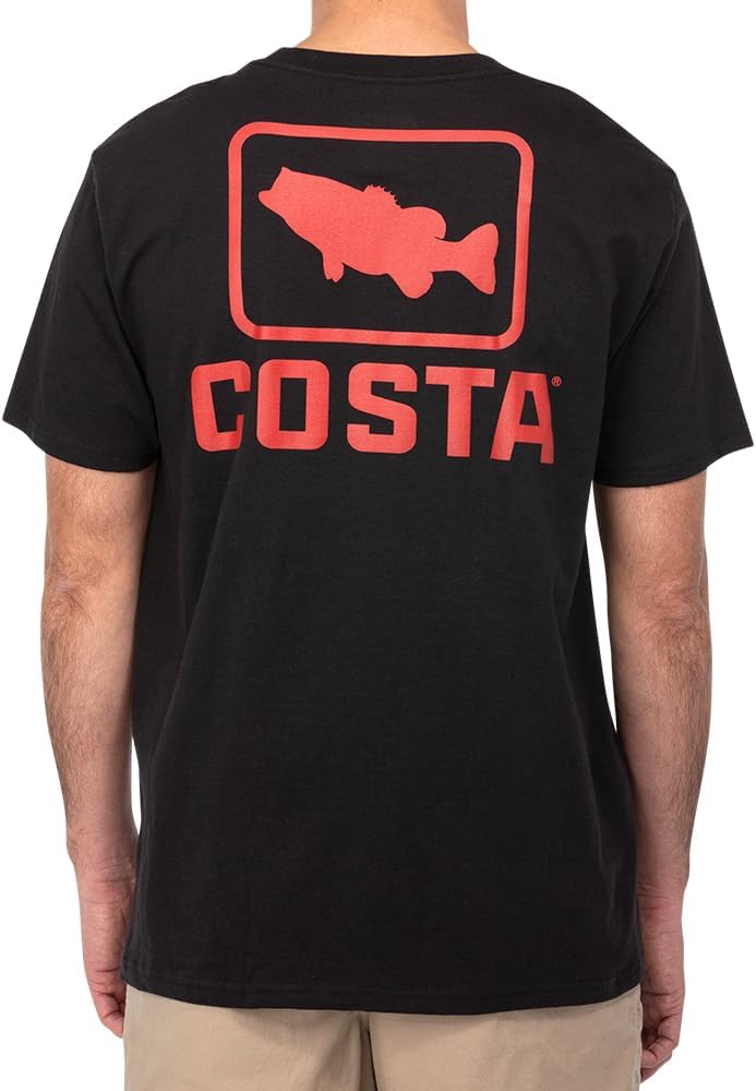 Costa Del Mar Men's Emblem Bass Short Sleeve Crewneck Tee - Black