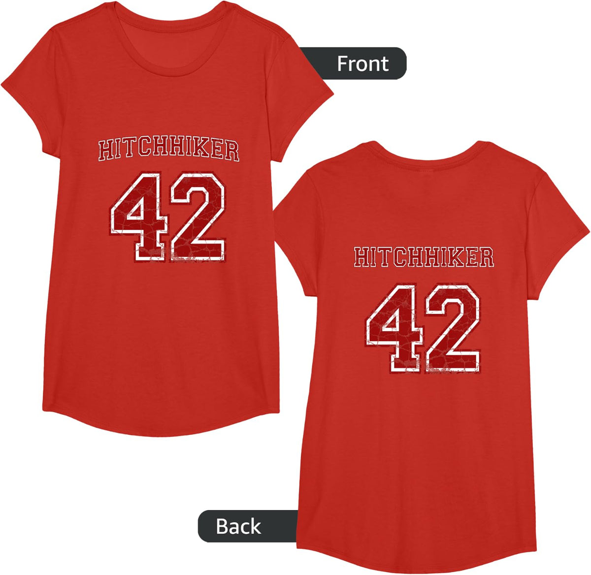 Hitchhiker #42 - Grunge T-Shirt - Girls Red