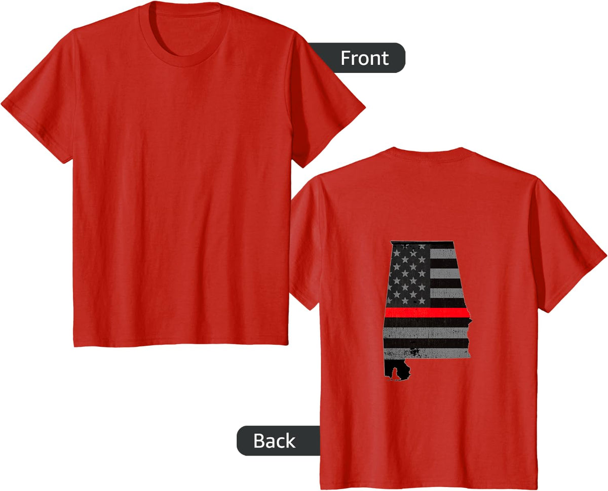 Alabama Fire Rescue Department Firefighters Firemen T-Shirt - Red