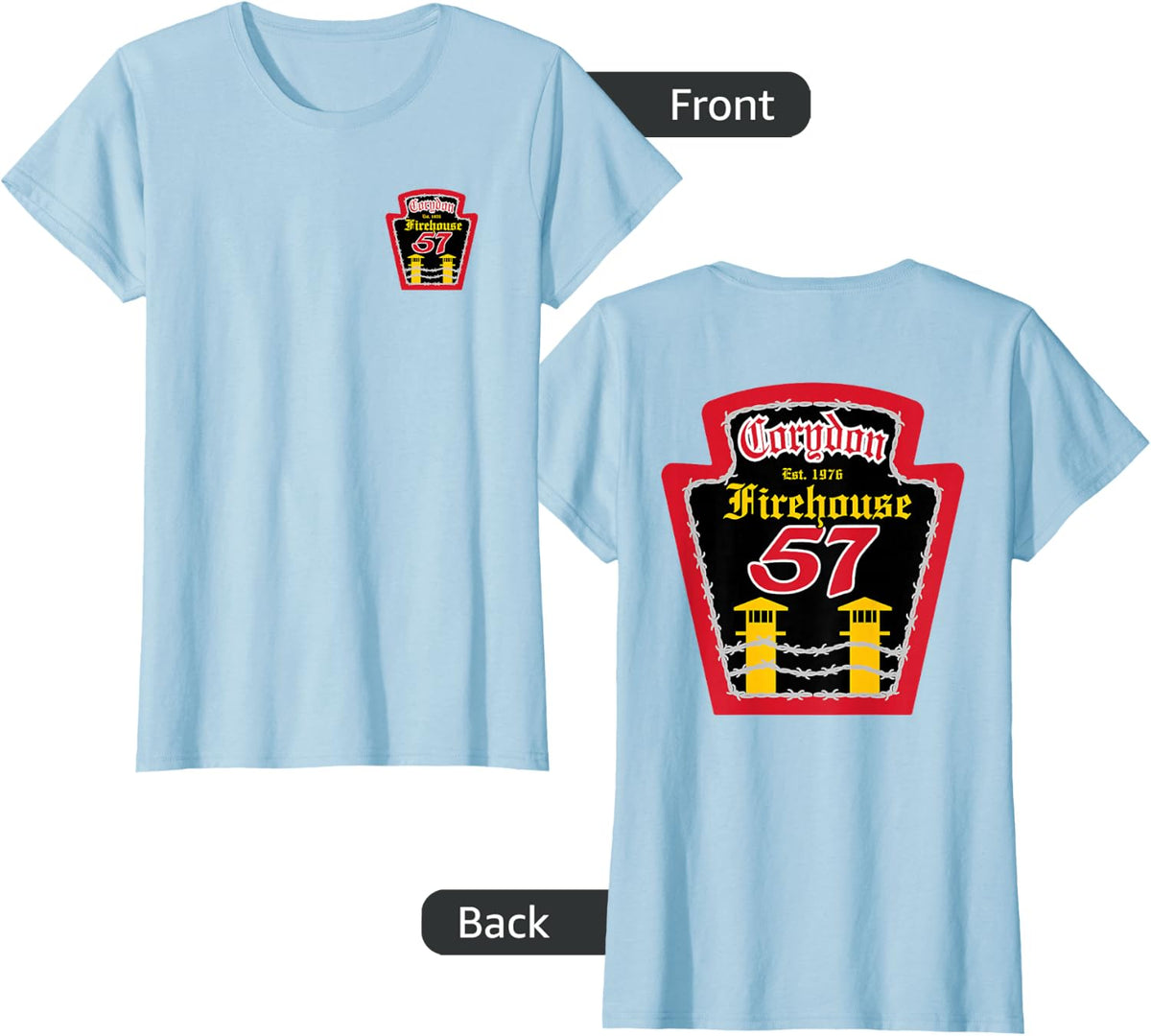 Norco Firefighters Corydon Fire Station 57 fire tshirt T-Shirt - Baby Blue
