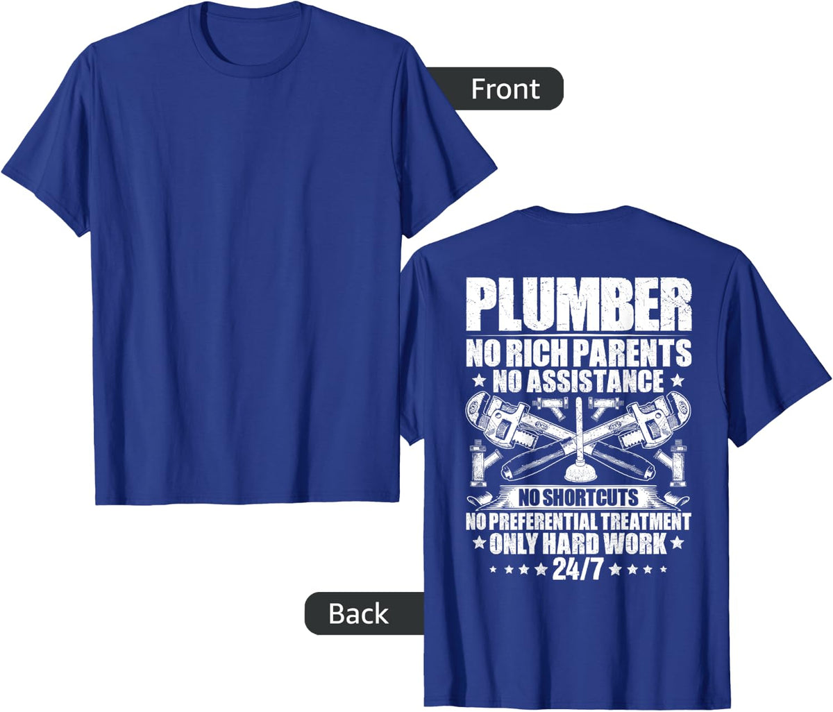 Plumbing Hard Work Plumber T-Shirt - Royal Blue