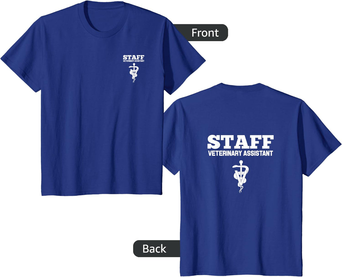Veterinary Assistant Vet Staff Employee Uniform T-Shirt T-Shirt - Royal Blue