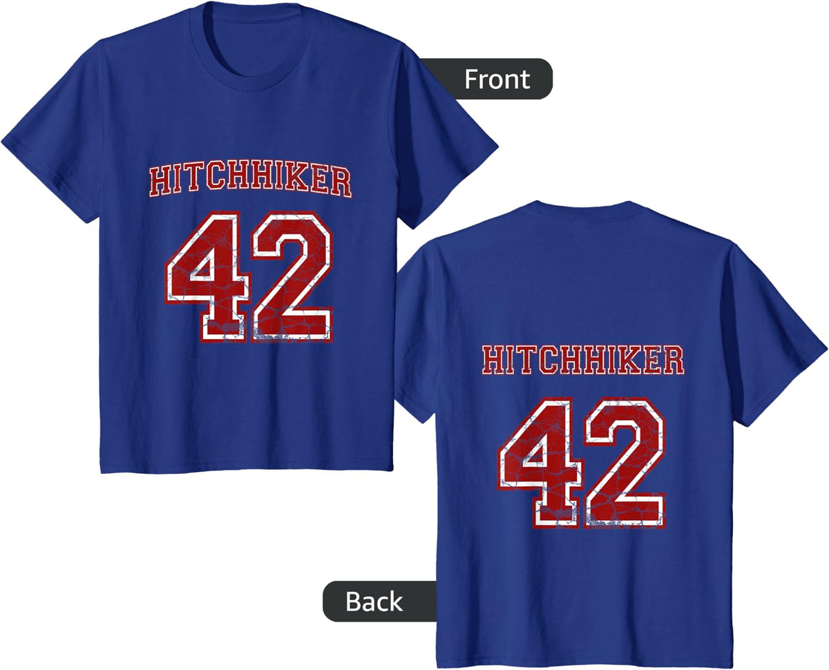 Hitchhiker #42 - Grunge T-Shirt - Royal Blue