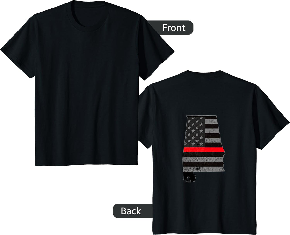 Alabama Fire Rescue Department Firefighters Firemen T-Shirt - Black