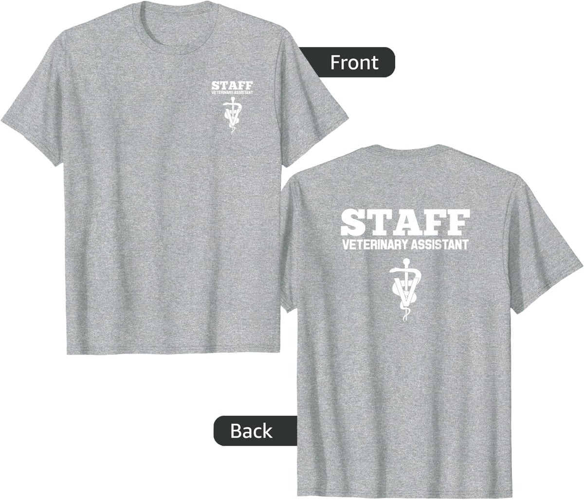 Veterinary Assistant Vet Staff Employee Uniform T-Shirt T-Shirt - Heather Grey