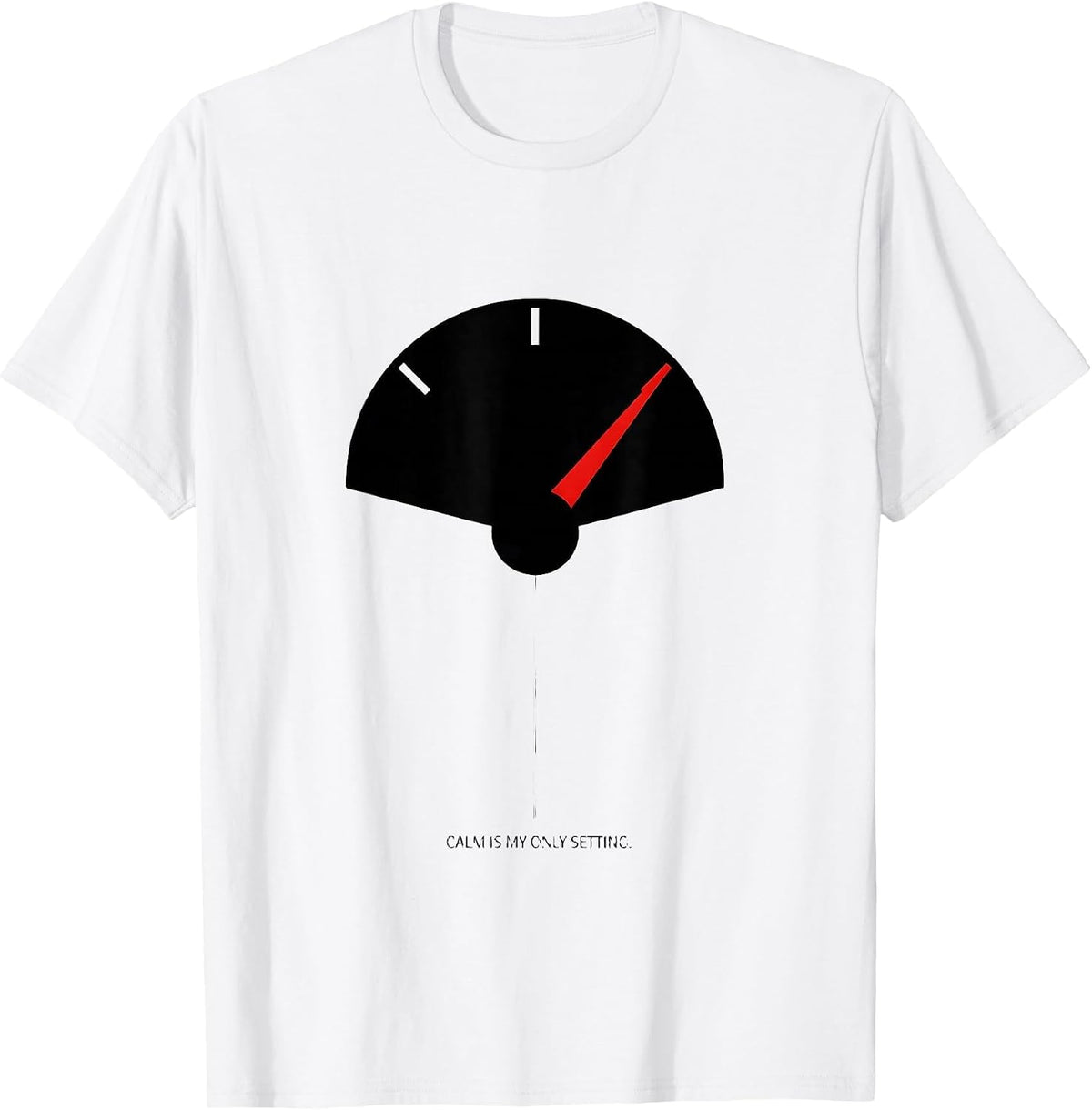 Men's Calm Is My Only Setting Minimalist Firefighter Pride T-Shirt - White