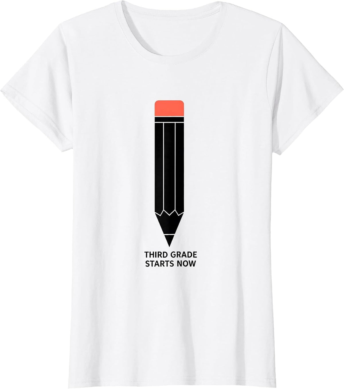 Third Grade Starts Now Minimalist Back To School Teacher T-Shirt - White