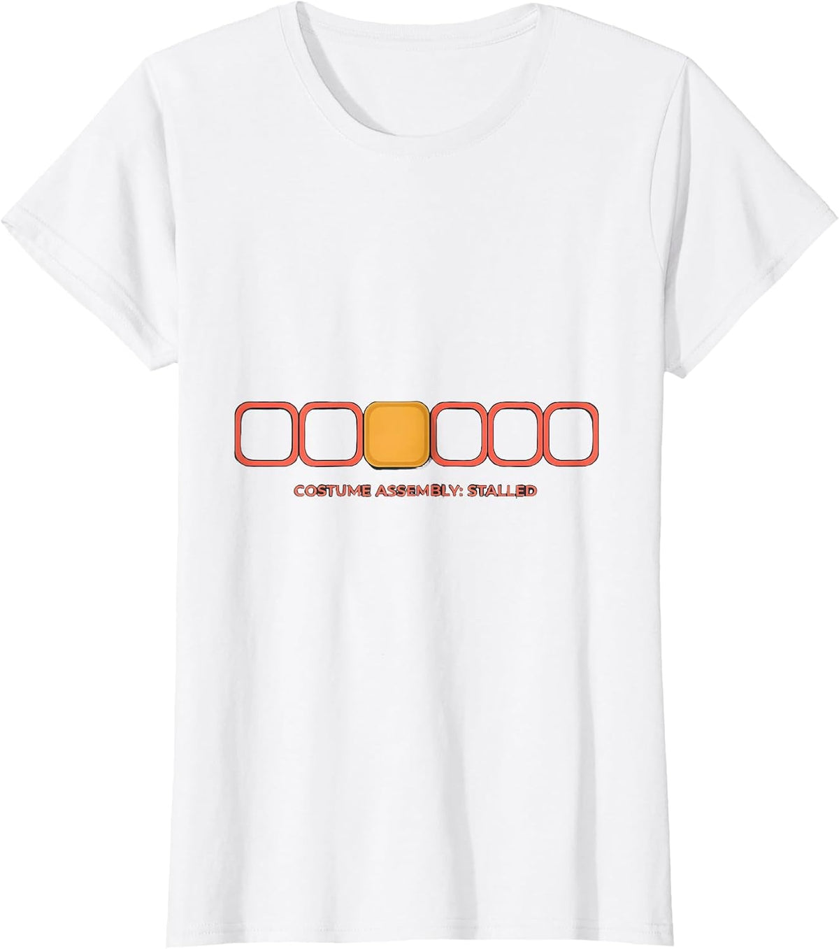 Costume Assembly Stalled Error 404 Halloween Lazy Costume T-Shirt - White