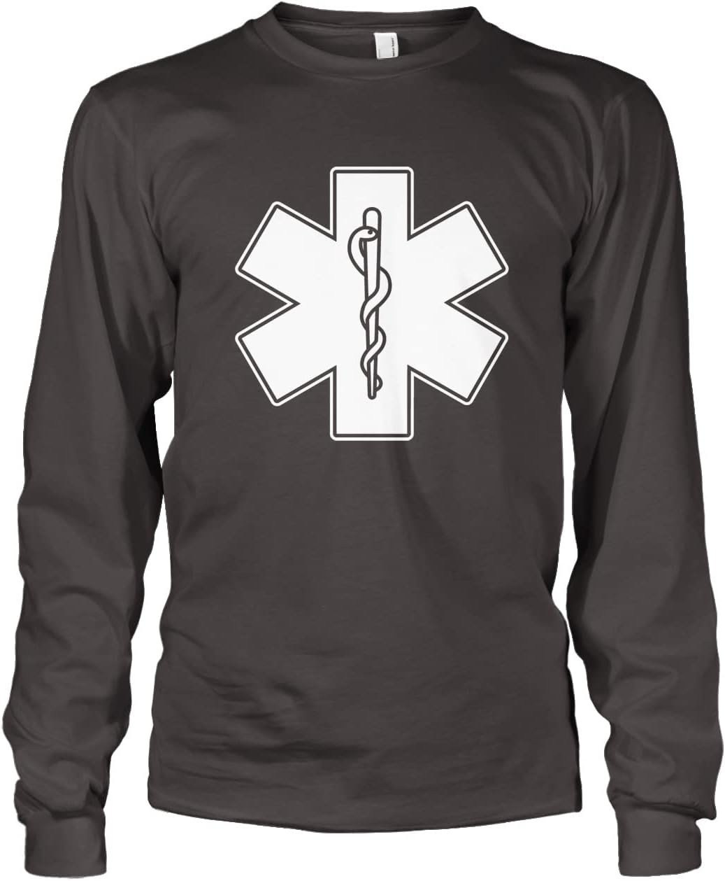 Men's EMT EMS Paramedic Emergency Medical Services Long Sleeve T-shirt - Charcoal