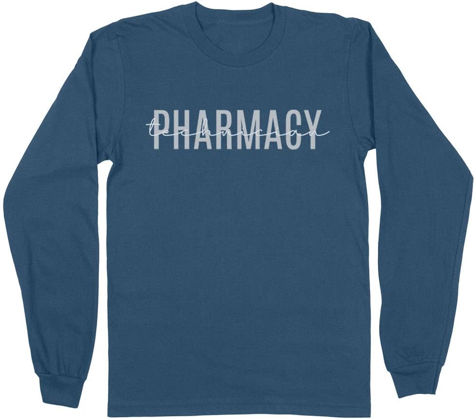 Pharmacy Technician Long Sleeve Shirt Unisex - Indigo Blue