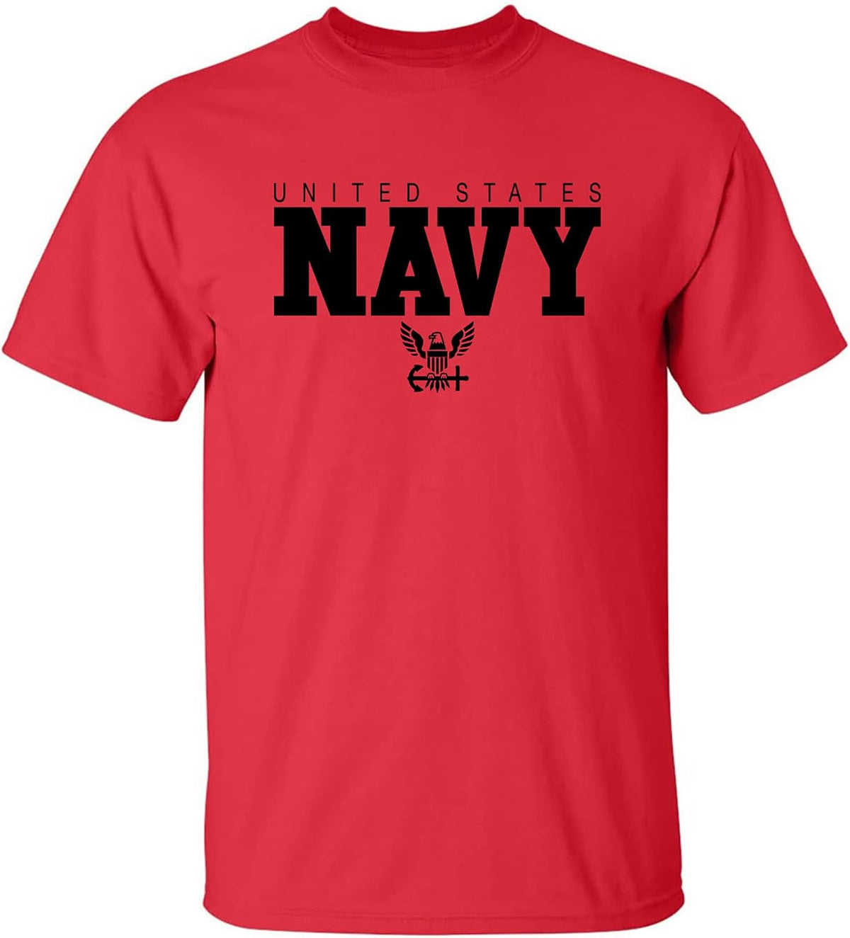 U.S. Navy Anchor Adult Short Sleeve T-Shirt - Red