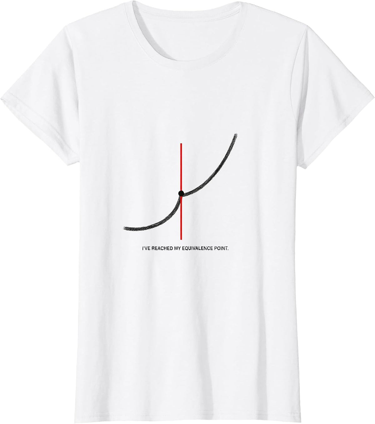 Women's I've Reached My Equivalence Point Funny Chemistry Science T-Shirt - White