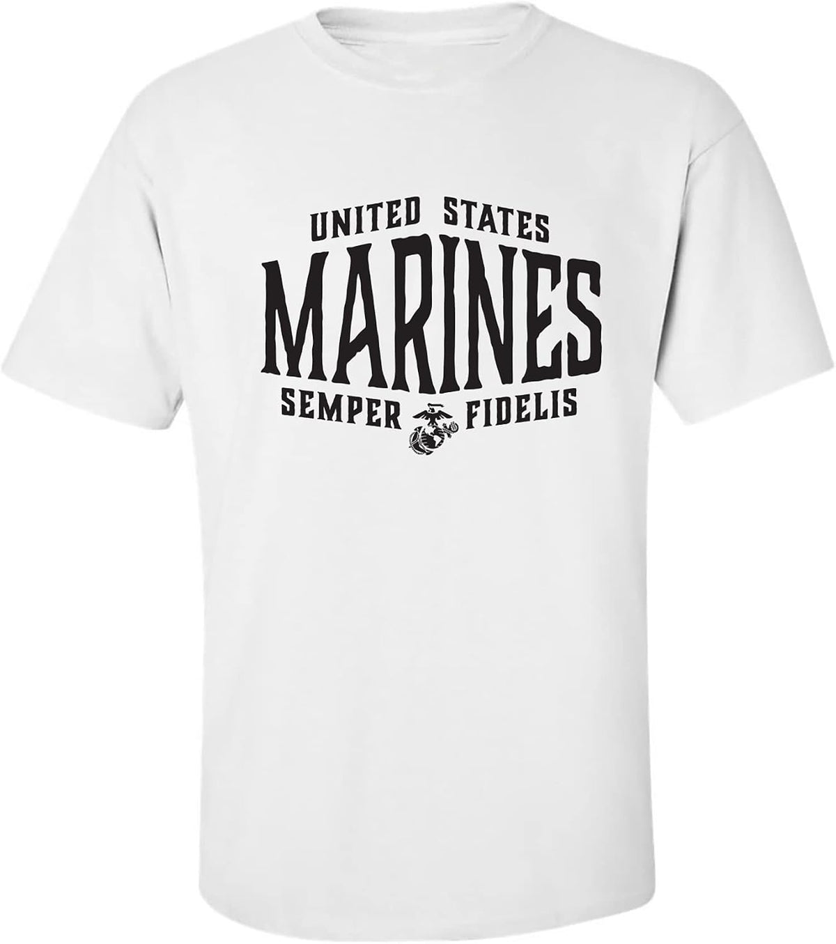 zerogravitee U.S. Marines Semper Fidelis Adult Short Sleeve T-Shirt - White