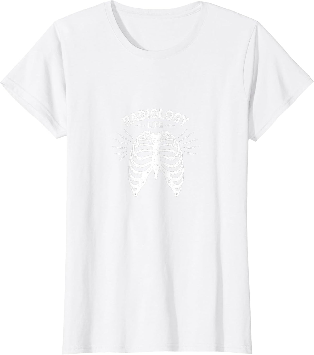 Radiology Life: X-Ray Ribcage for Medical Professionals T-Shirt - White