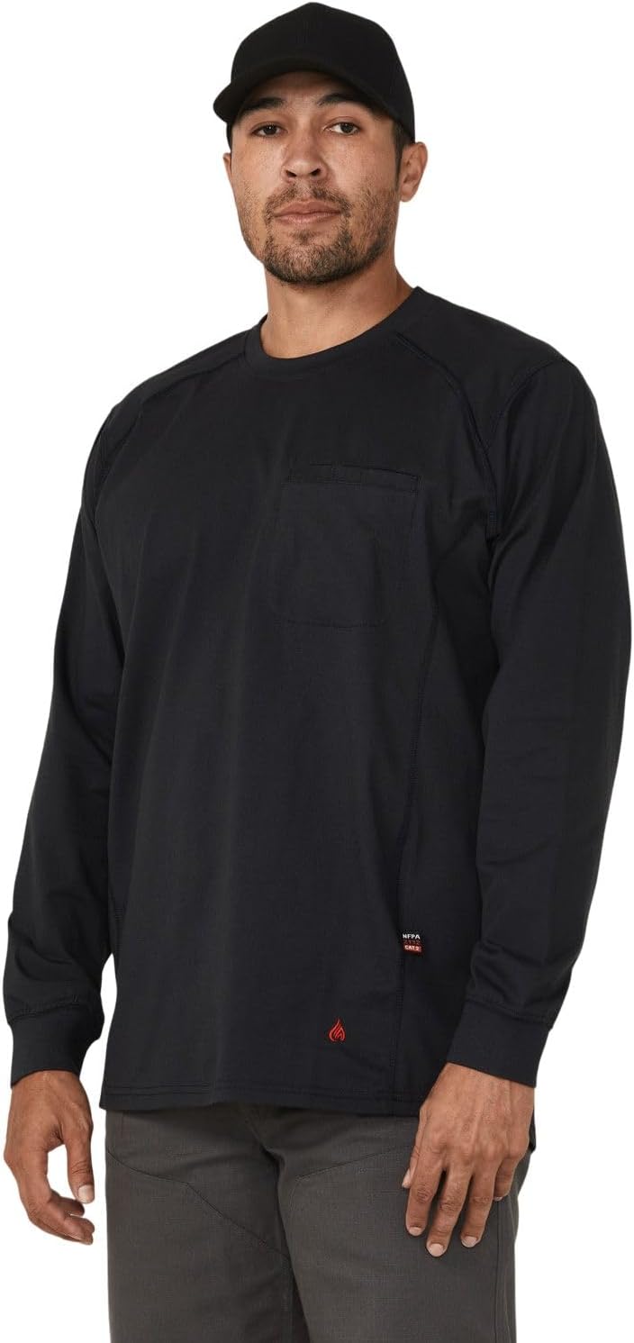 Forge Workwear Men's Men's Fr Solid Lightweight Long Sleeve Work Shirt Navy X- - As Pictured