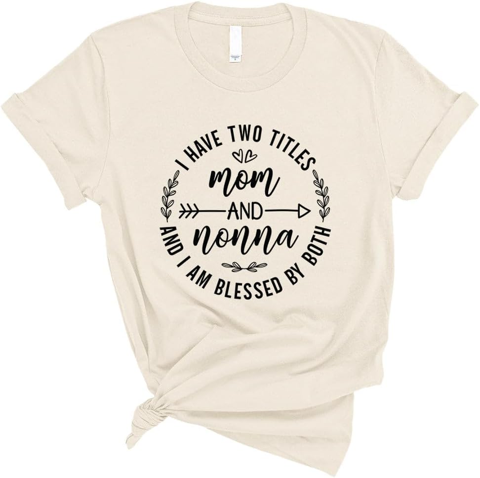 TeesAndTankYou Nonna Two Titles Shirt Unisex - Natural