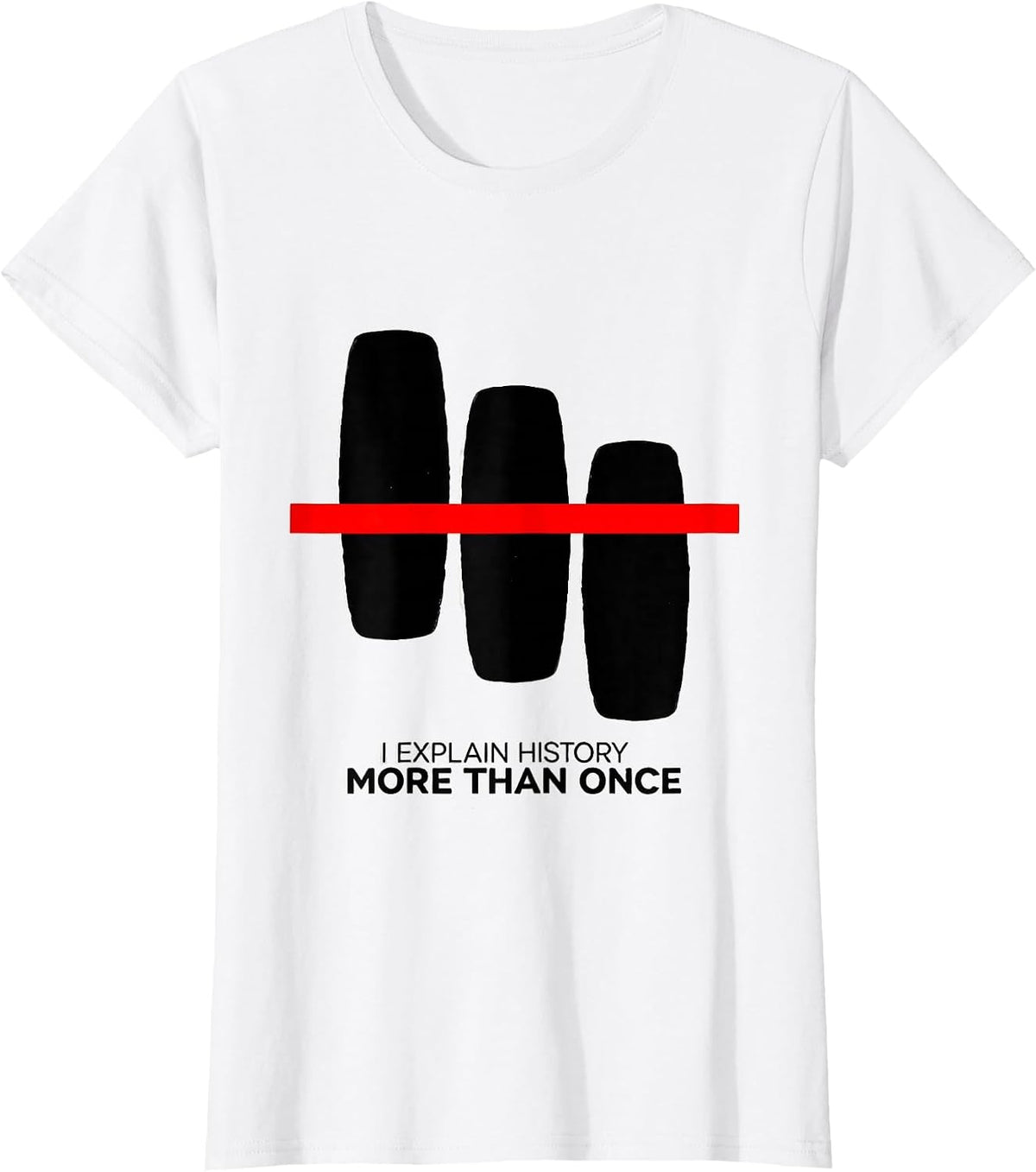I Explain History More Than Once Funny History Teacher Humor T-Shirt - White