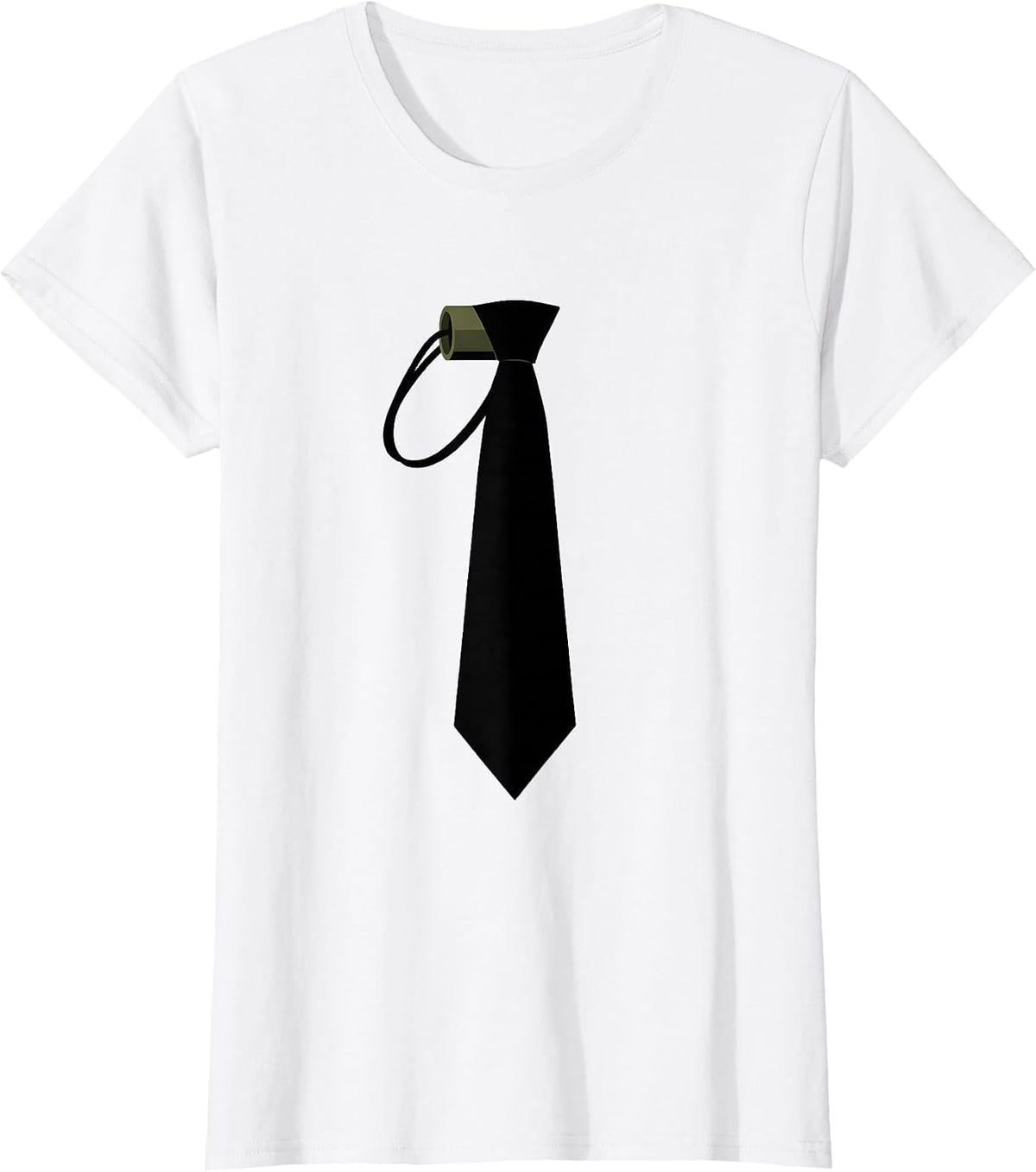 Duck Call Tie Mallard Feather Point Minimalist Hunting Dad T-Shirt - White