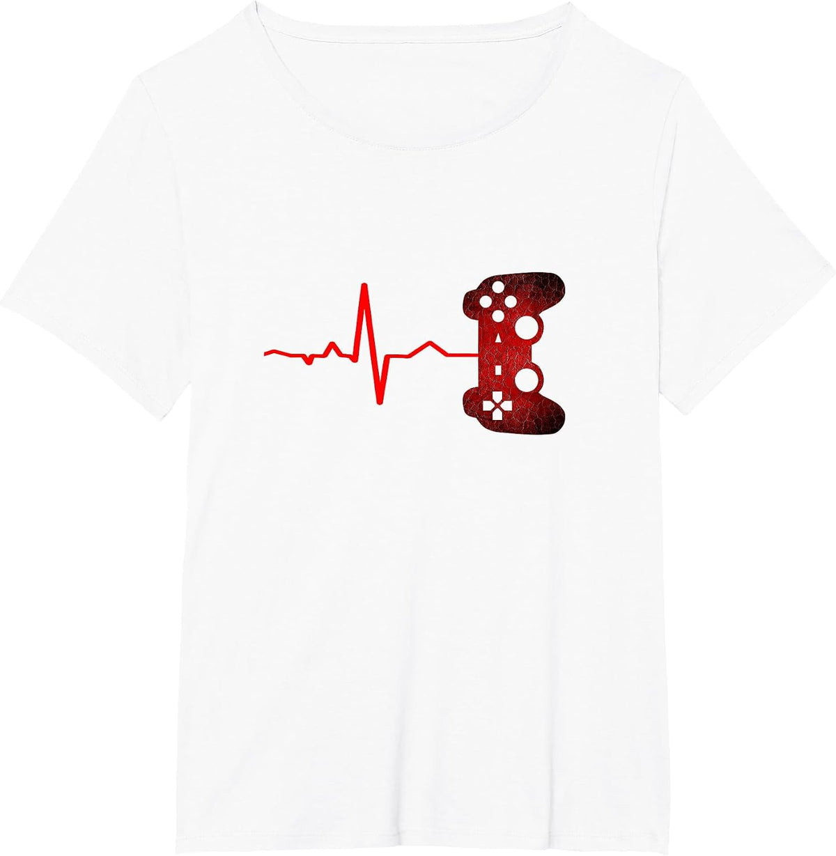 Gamer Heartbeat Video Games Gaming Boys Teens Men T-Shirt - White