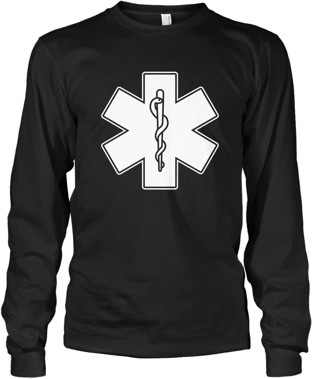Men's EMT EMS Paramedic Emergency Medical Services Long Sleeve T-shirt - Black