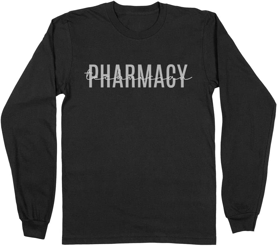 Pharmacy Technician Long Sleeve Shirt Unisex - Black