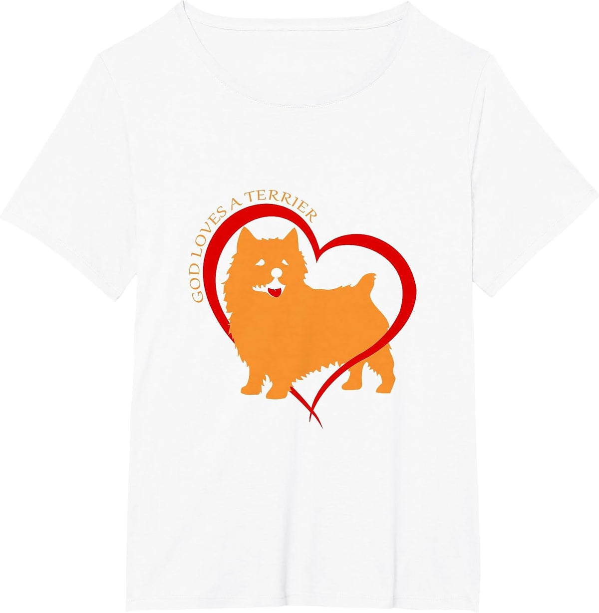 God Loves a Terrier | Norwich Terrier Dog T-Shirt T-Shirt - White