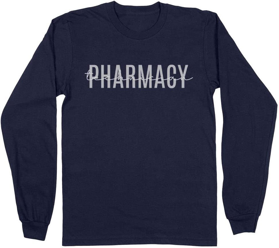 Pharmacy Technician Long Sleeve Shirt Unisex - Navy