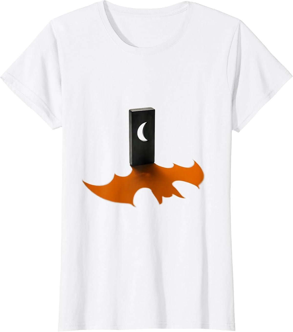 Radiation Dosimeter Bat Wing Shadow Halloween Radiology Tech T-Shirt - White