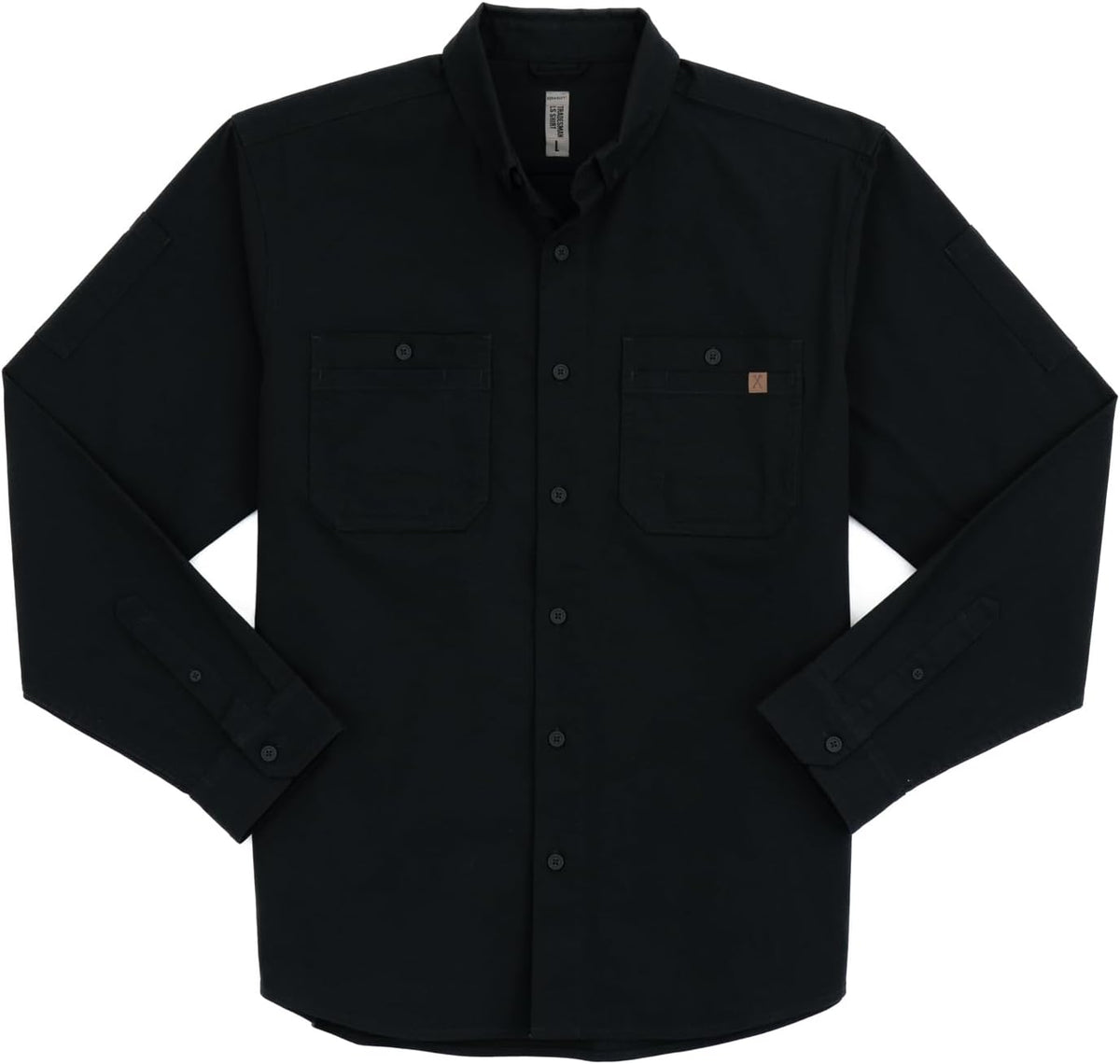 Iron & Haft Tradesman Long Sleeve Work Shirt for Men - Black