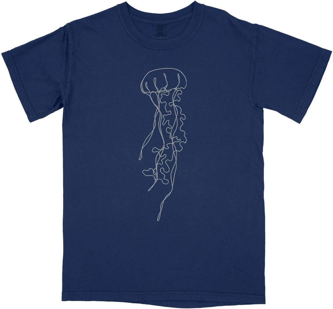 Simple Jellyfish Comfort Colors Short Sleeve Tee Unisex - Navy
