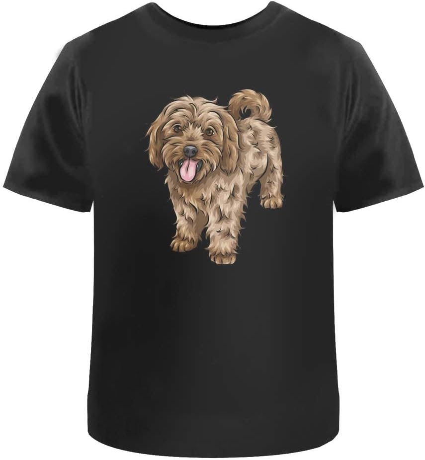 Azeeda 'Ginger Cavapoo' Unisex Cotton T-Shirt (TA030791) - Black