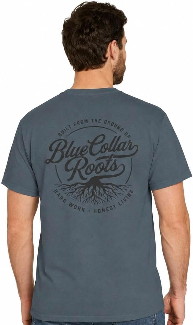 Blue Collar Roots - Graphic Tee - Blue Collar - Navy Frost