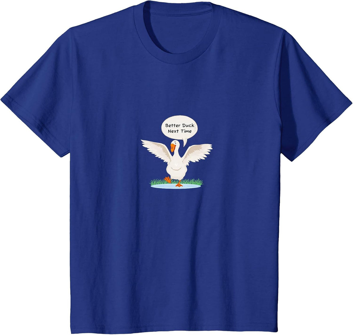 Yellow Dodgeball Better Duck Next Time Gaga Ball Playing T-Shirt - Royal Blue