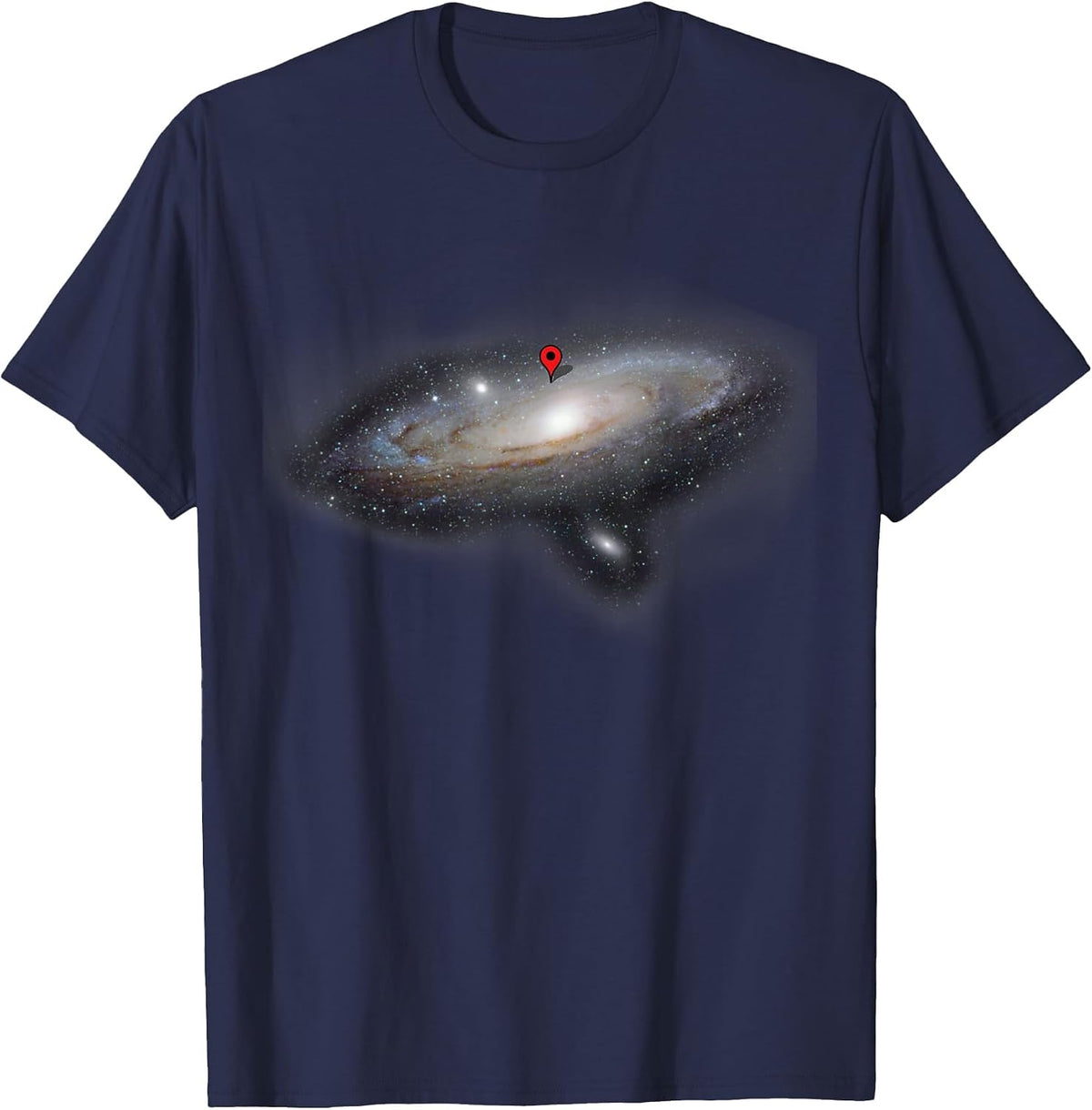 You are Here Funny Astronomy Planets Galaxy Universe Shirt T-Shirt - Navy Blue