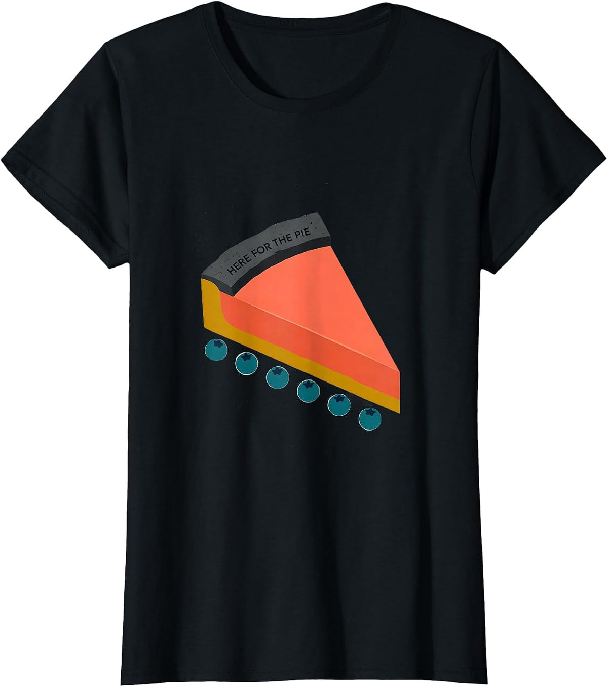 Here For The Pie Funny Thanksgiving Matching Family Holiday T-Shirt - Black