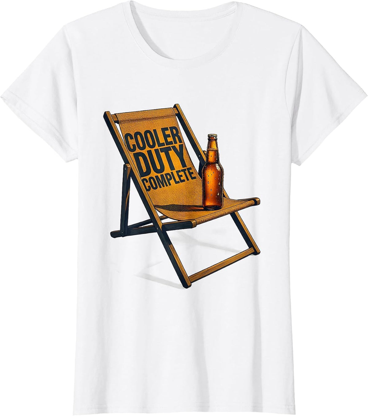 Women's Cooler Duty Complete Funny Beer Lover Labor Day Cookout T-Shirt - White